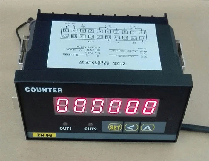 

The 2 sets of relay output ZNZS2-6E2R of the tachometer