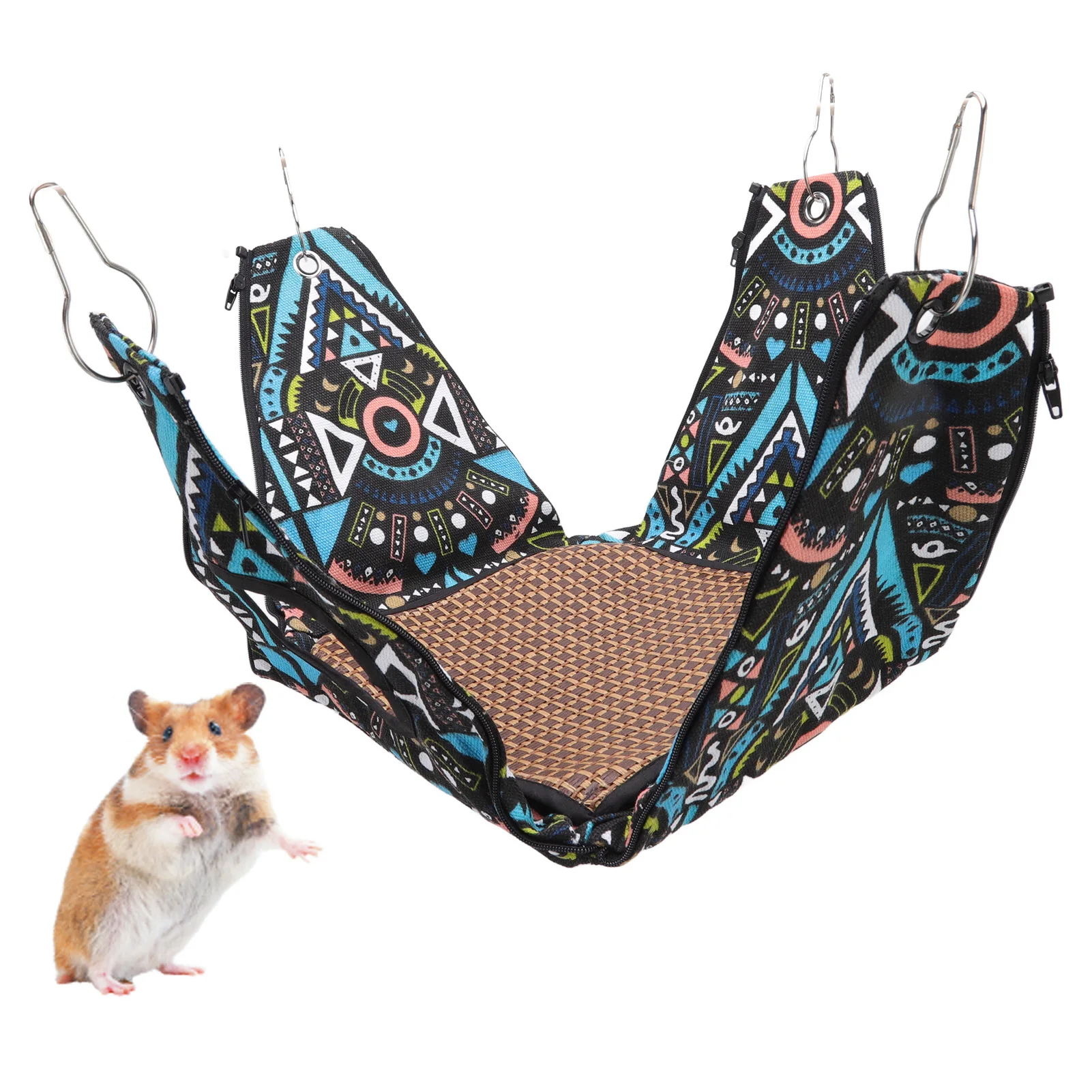 

Hamster Hanging Hammock Double Sided Mat Soft Small Animals Hanging Tent Bed With Hole For Hamster Guinea Pig Ferret Rat