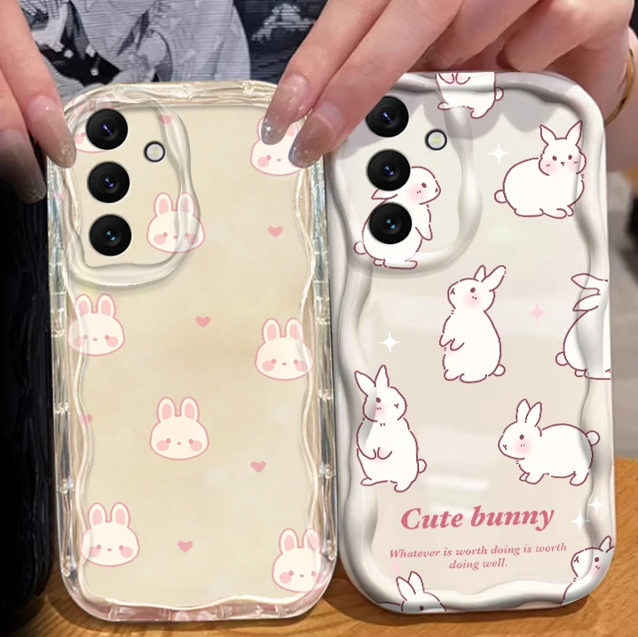 

Pink Rabbit Cute Beautiful For Samsung A55 A54 A53 A52 A35 A34 A33 A32 A25 A24 A23 A22 A21S A15 A13 A14 5G Wave Oil Funda