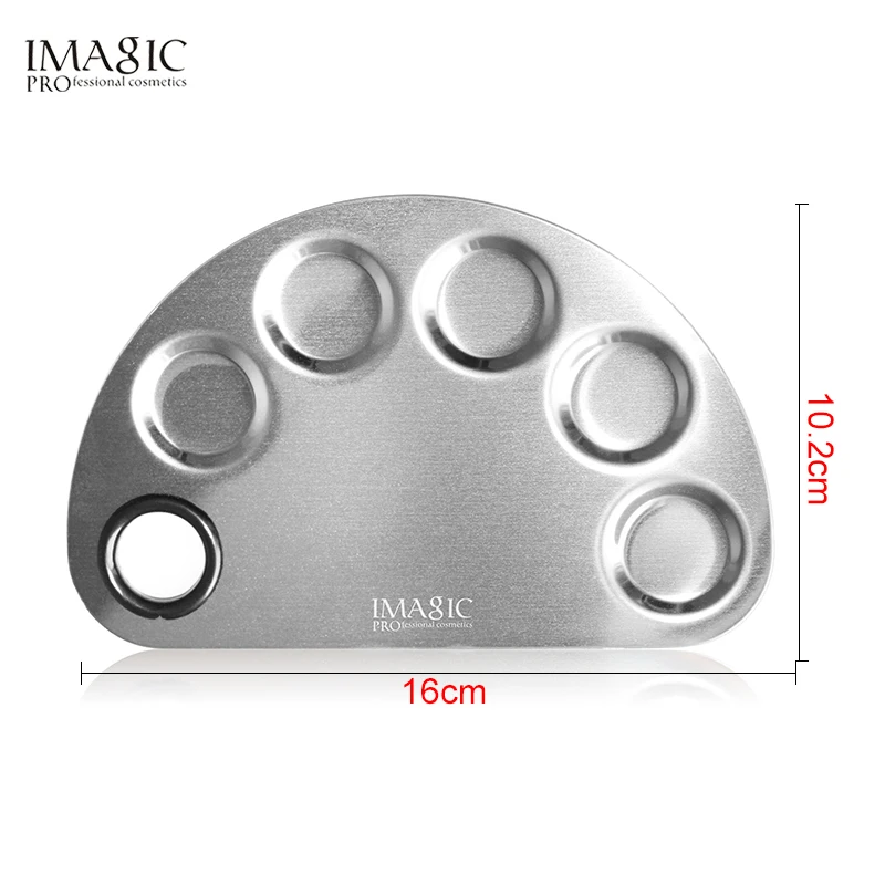 IMAGIC Professional Makeup Palette Beauty Stainless Makeup Nail Eye Shadow Foundation Mixing Palette Spatula Cosmetic Tools