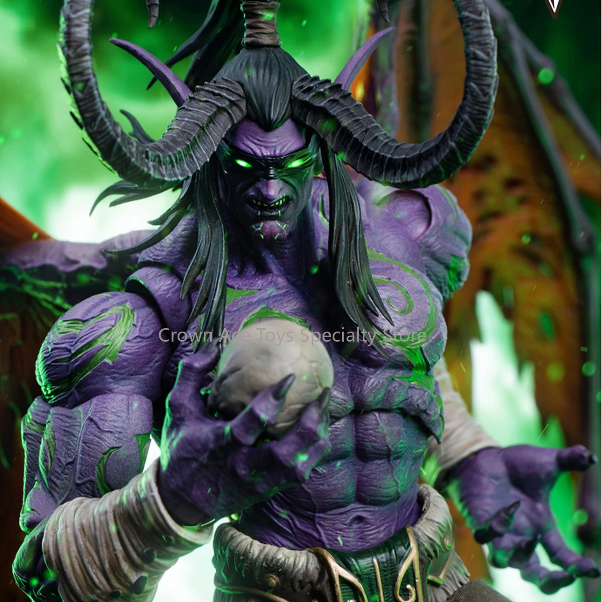 Hero Toys Illidan Stormrage Demon Hunter Elf Yudean Dolls Premium Collectible Action Figure Trendy Desktop Toy with Accessories