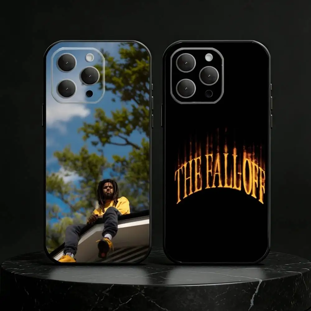 

For J-J Cole The Fall Off Phone Case For iPhone 17,16,15,14,13,12,11 Plus,Pro Max,SE4Soft Silicone Black Cover