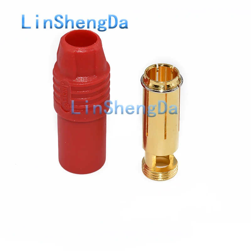 10PCS AS150 aircraft model plug fireproof flower plug 7mm gold plated high current lithium battery connector male and female