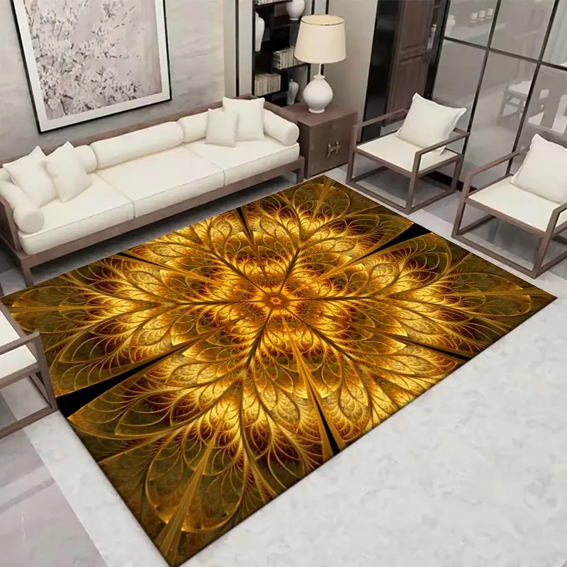 

New Chinese Style Carpets for Living Room 3D Print Pattern Decoration Carpet Hotel Hall Sofa Area Large Rug Bedroom Bedside Mat