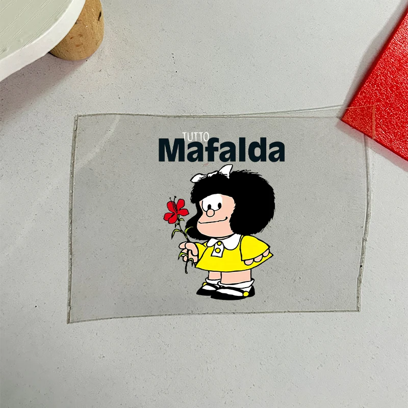 Mafalda UV DTF Transfers Stickers Decals Cute Cartoon Printed Cold Cups Mugs Tumbler Waterproof DIY Craft Fashion Birthday Gifts view 3