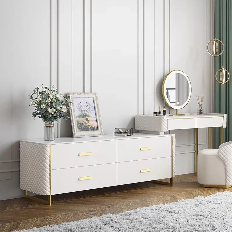 

Nordic Organizer Vanity Table Modern Aesthetic Minimalist Makeup Dressing Table Desk Items Coiffeuse De Chambre Furniture
