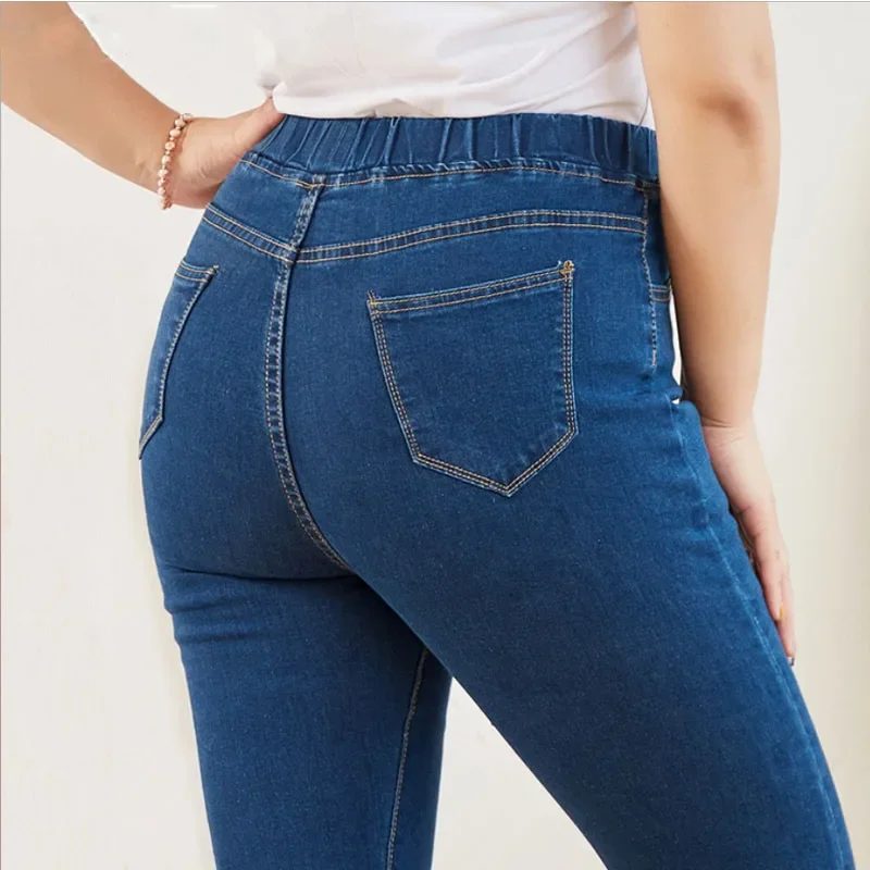 2024 NEW Skinny Jeans for Women Good Elastic Waist Stretchy Material Tummy Control Mom Jeans Size 5XL 6XL Curvy Jeans