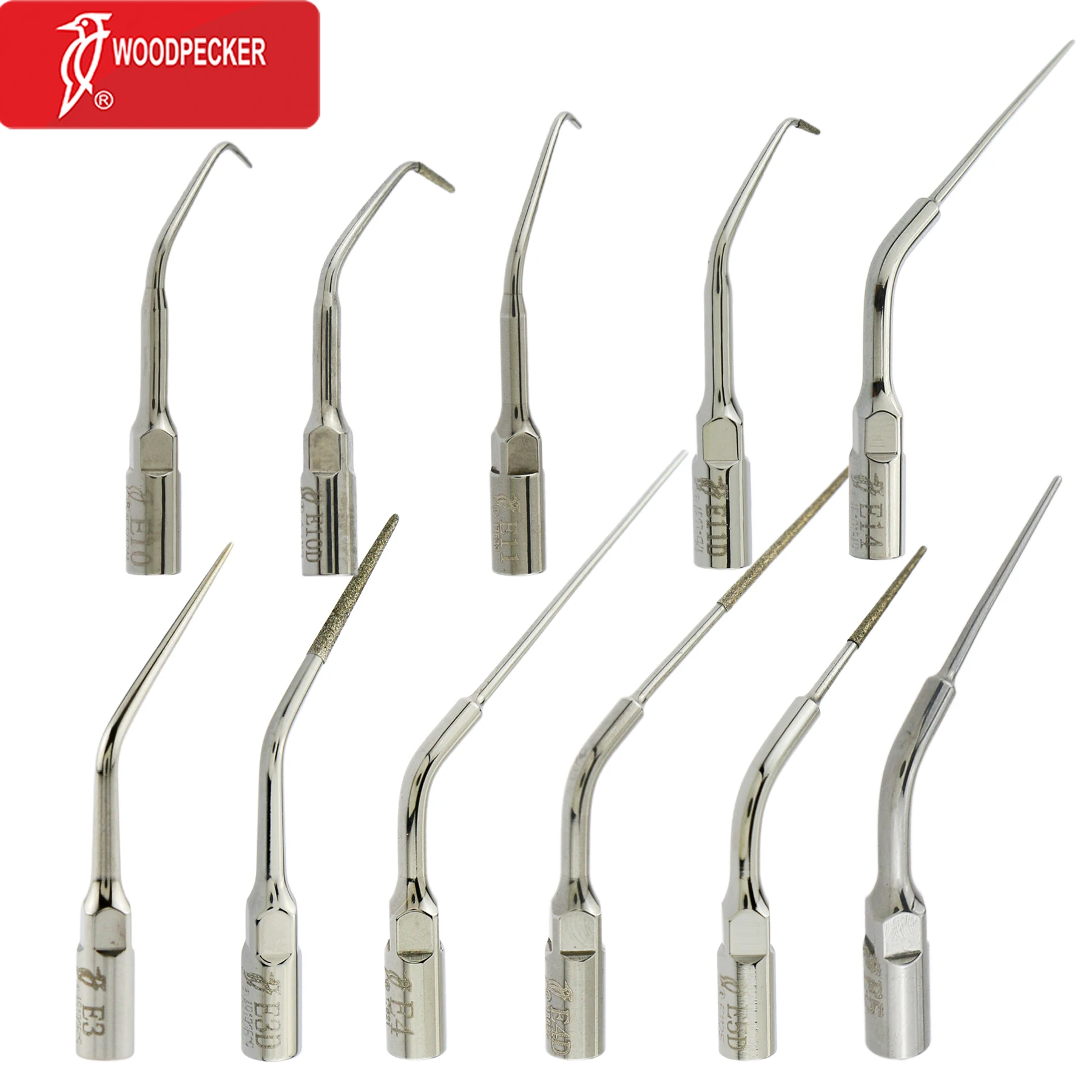 Woodpecker Dental Ultrasonic Scaler Tips, Endodontics Fit, EMS E1 E2 E3 E3D E4 E4D E5 E5D E8 E9 E10D E11 E11D E14 Original