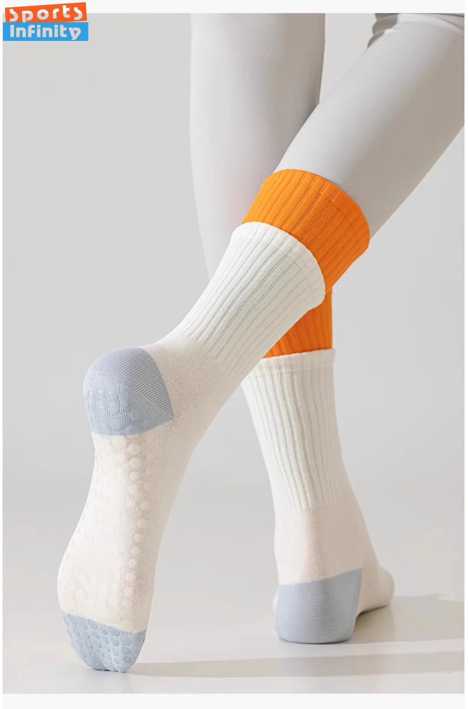 

Women Fashion Color Blocked Yoga Socks Anti Slip Professional Pilates Socks Fitness Dance Training Floor Sports Socks Woman