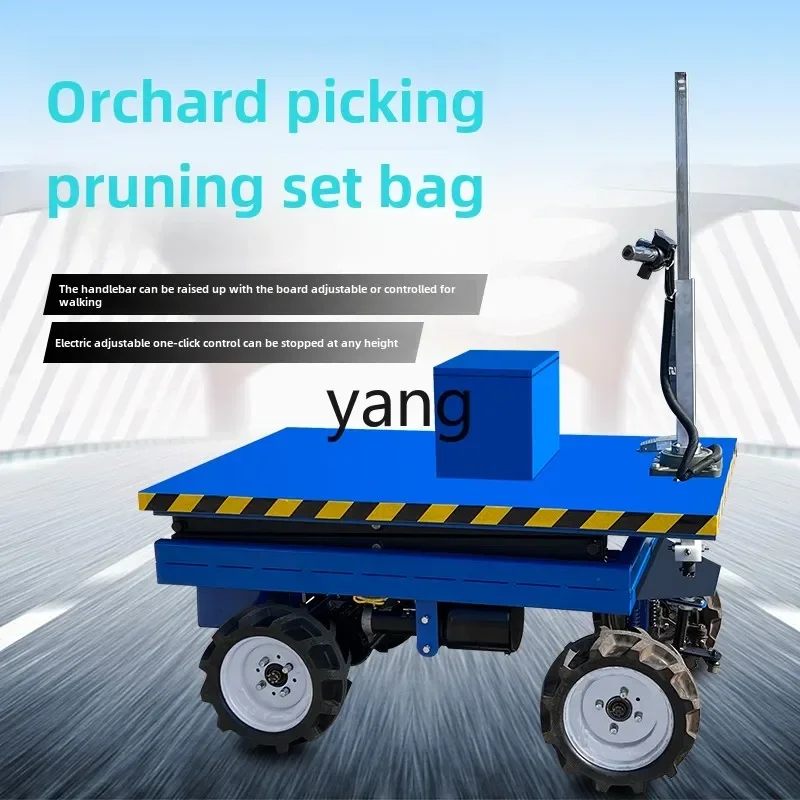 

LTT orchard lift electric picking and pruning operation platform four-wheeled mountain agricultural vehicle transportation