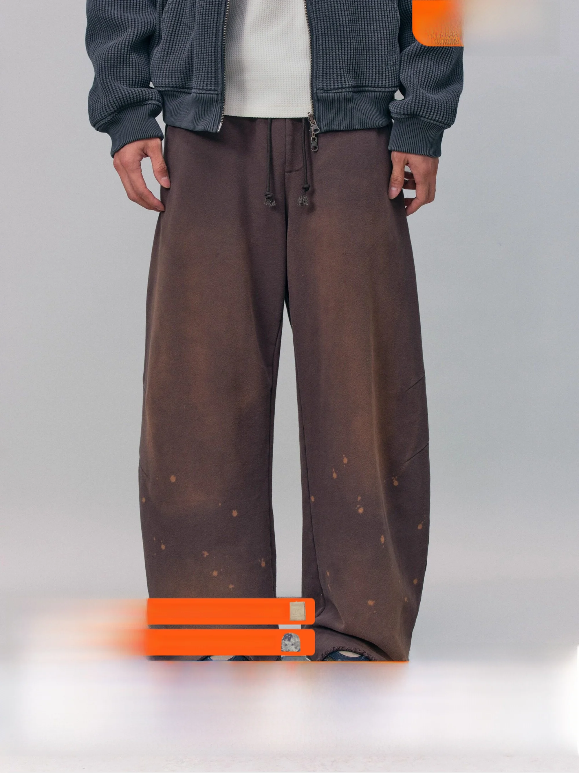 

Retro Waed Fce Outdoor Straight Leg Men's Sweatpants Loose Fit Cotton Youth Casual Trousers Autumn Winter Faion