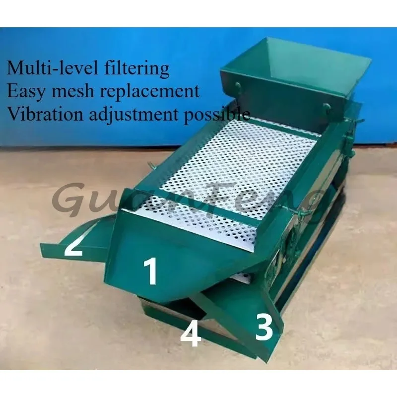Electric linear vibrating screen machine