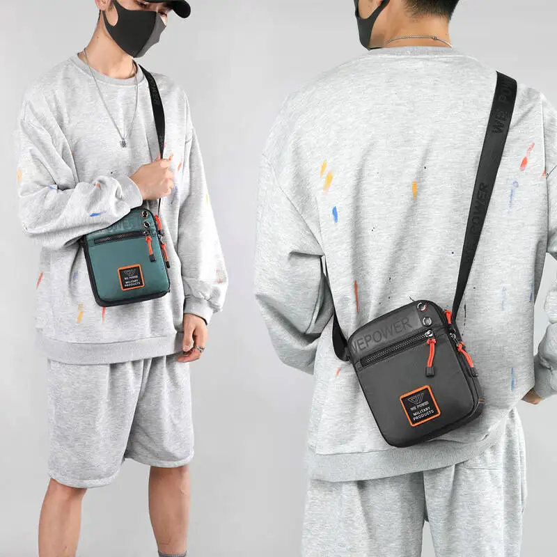 Men's Business Shoulder Bag Casual Man's Messenger Bag Durable Male Handbag Waterproof Oxford Cloth Bag Mini Mobile Phone Bags