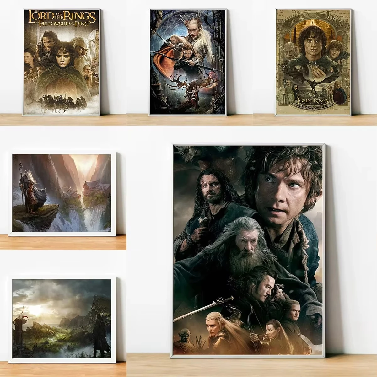 Póster decorativo de película El Señor de los Anillos, pintura en lienzo, arte de pared, decoraciones para el hogar, decoración estética de la habitación