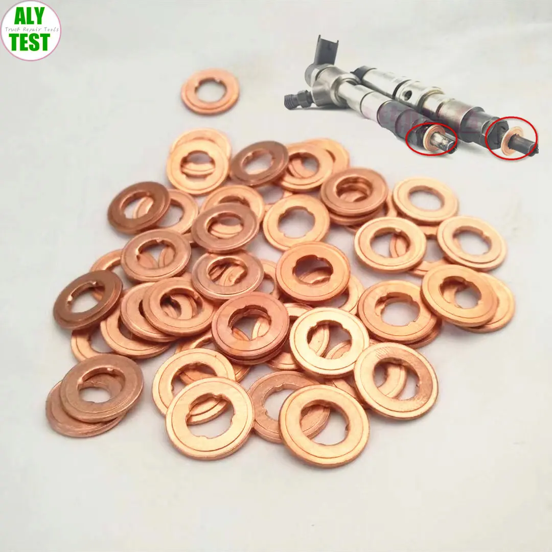 

ALYTEST 100PCS Injector Copper Washer 837069032 for AGCO SISU POWER