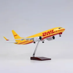 1:85 Proportional B737 Airplane Model DHL Cargo Express Airline Base Landing Gears Aircraft Resin Plane Model For Collection
