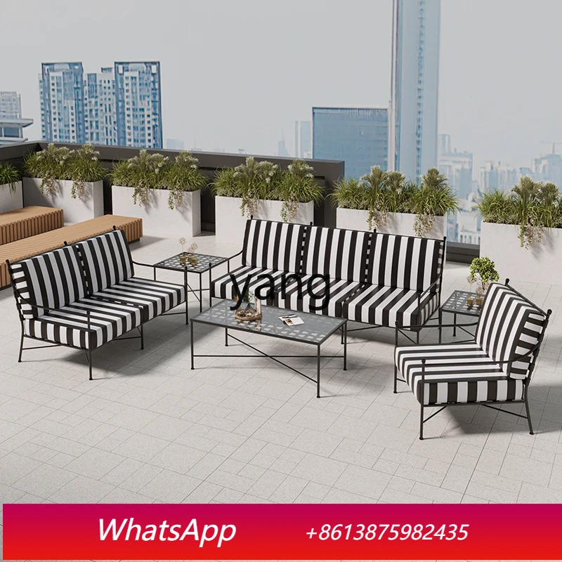 

Уличная мебель из кованого железа LTT: стол и стулья, кресло для отдыха на открытом воздухе, комбинация уличных диванов