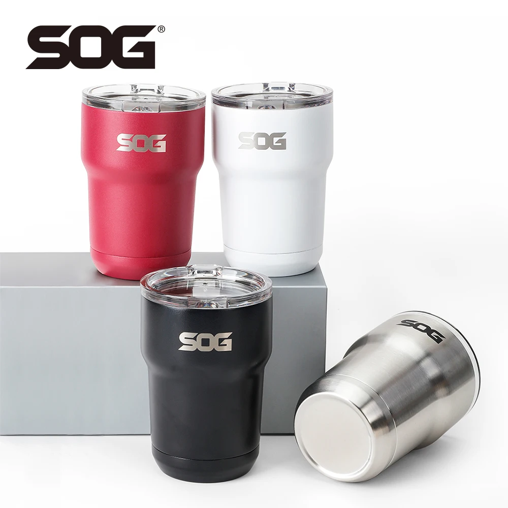 

SOG 12 унций/350 мл кофейная чашка с двойными стенками и вакуумной изоляцией — термобутылка для воды из нержавеющей стали для автомобиля, спорта, офиса и ежедневного использования