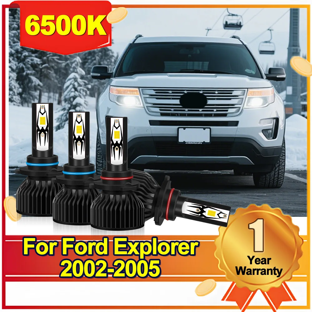 

Для Ford Explorer 2002-2005 Combo 2/4 шт. светодиодные фары Hi-Lo Beam лампы 20000LM охлаждающий вентилятор дизайн фары внутренний привод