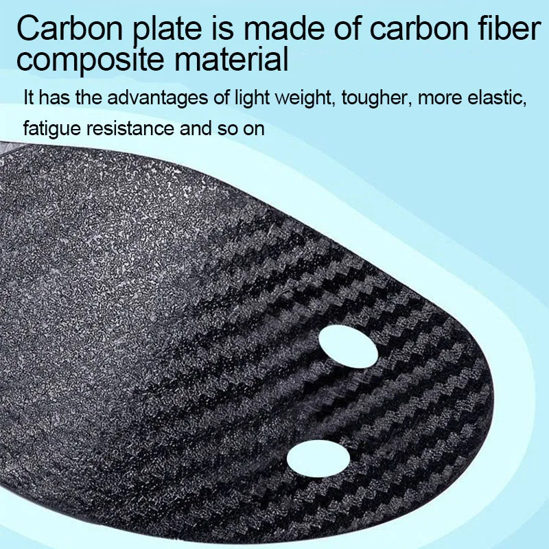 1Pair Carbon Fiber Insole-Full Foot Palm Carbon Plate Strong Boost Insole 35° for Running Arch Support Sports Enhanced Anti Tors