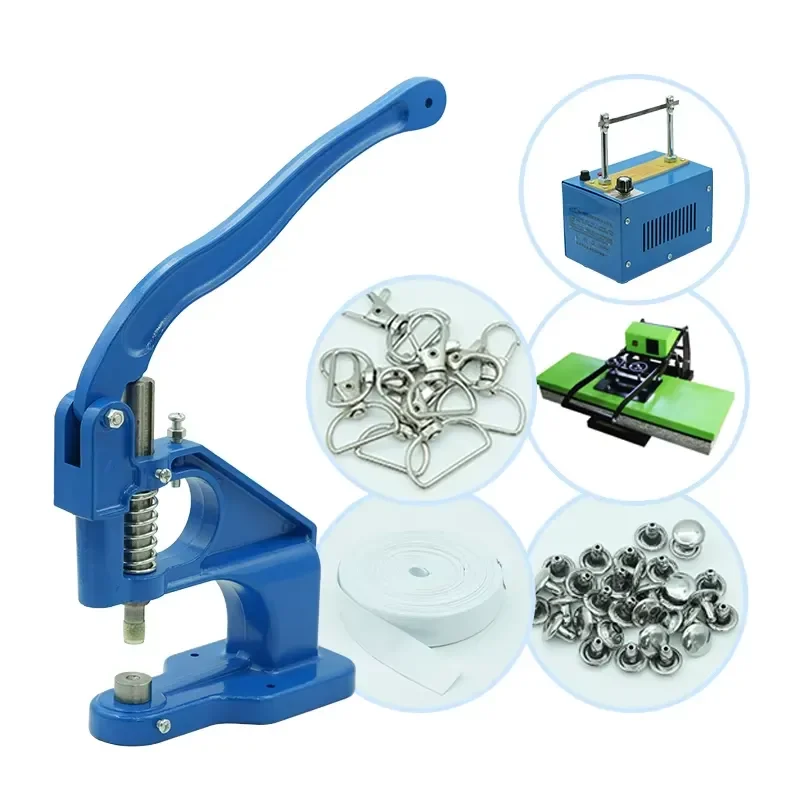 Manual snap button machine set 1000PCS - professional lanyard fasteners for clothing and bag production