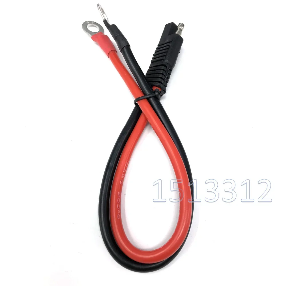 10AWG 30CM SAE To O Ring Terminal Harness 2 Pin Quick Disconnect Plug SAE Connection Motorcycle, Car, Tractor -60 - 200 Celsius