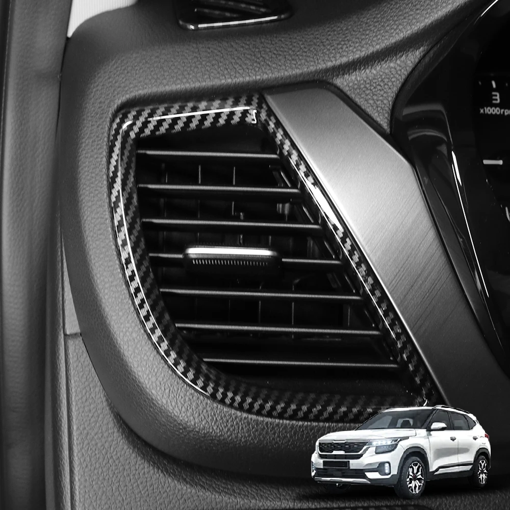 

For Kia SELTOS 2021-2025 Car Turning Front Both Side Vent Cover Trim Automobile Interior Accessories