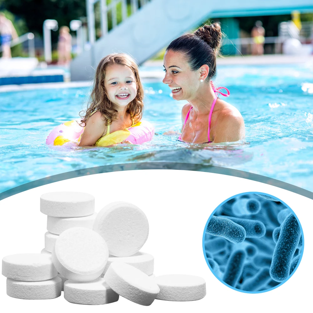 1-10 Bottles Swimming Pool Cleaning Tablet Chlorine Bromine Tablets Cleaner Swimming Spa Hot Tub Household Cleaning Supplies