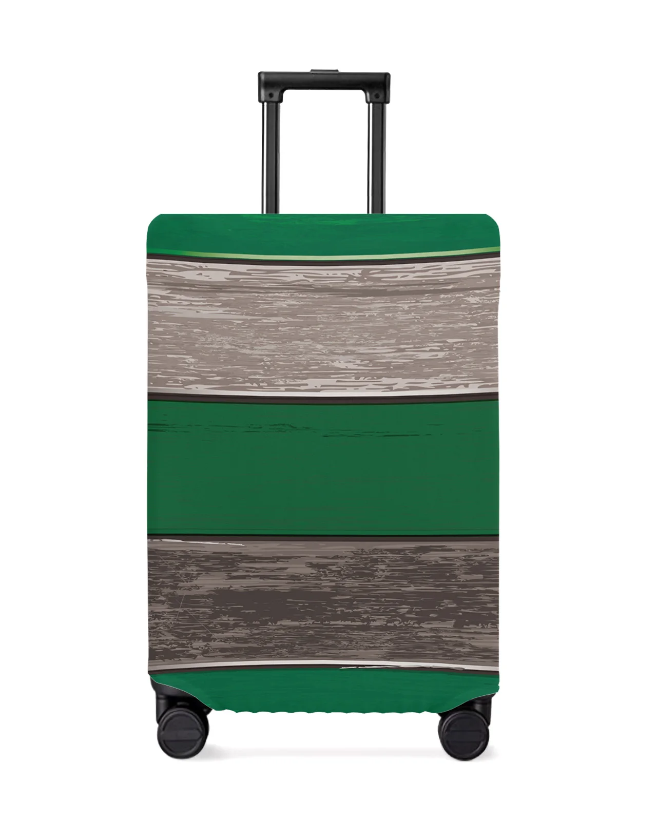 Vintage Farm Wood Grain Forest Green Travel Luggage Cover Elastic Baggage Cover Suitcase Case Dust Cover Travel Accessories