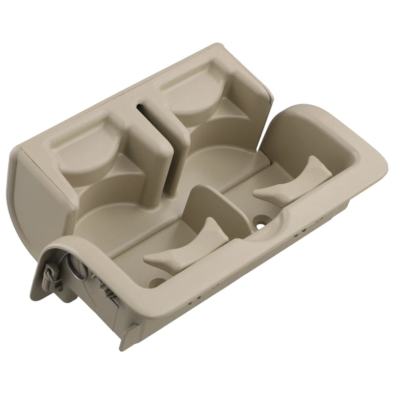 Car Rear Seat Console Cup Holder Assembly Insert Cup Holder Cover 88741-1LK3D For Nissan Armada Infiniti QX56 QX80 Beige