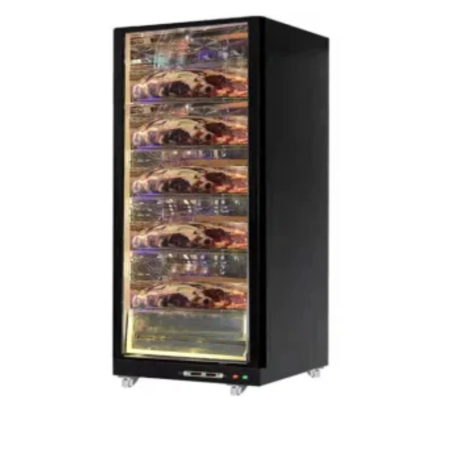 NE-324 Frost-Free Heated Anti-Fog Glass Door Air-Cooled Digital Display Stainless Steel Beef Cheese Dryer Refrigerator