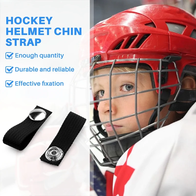 Hockey-Helm Kinnriemen Abnehmbare Helmschlaufen Hockey-Kinnriemen mit Einzelverschluss Hockey-Helm Zubehör