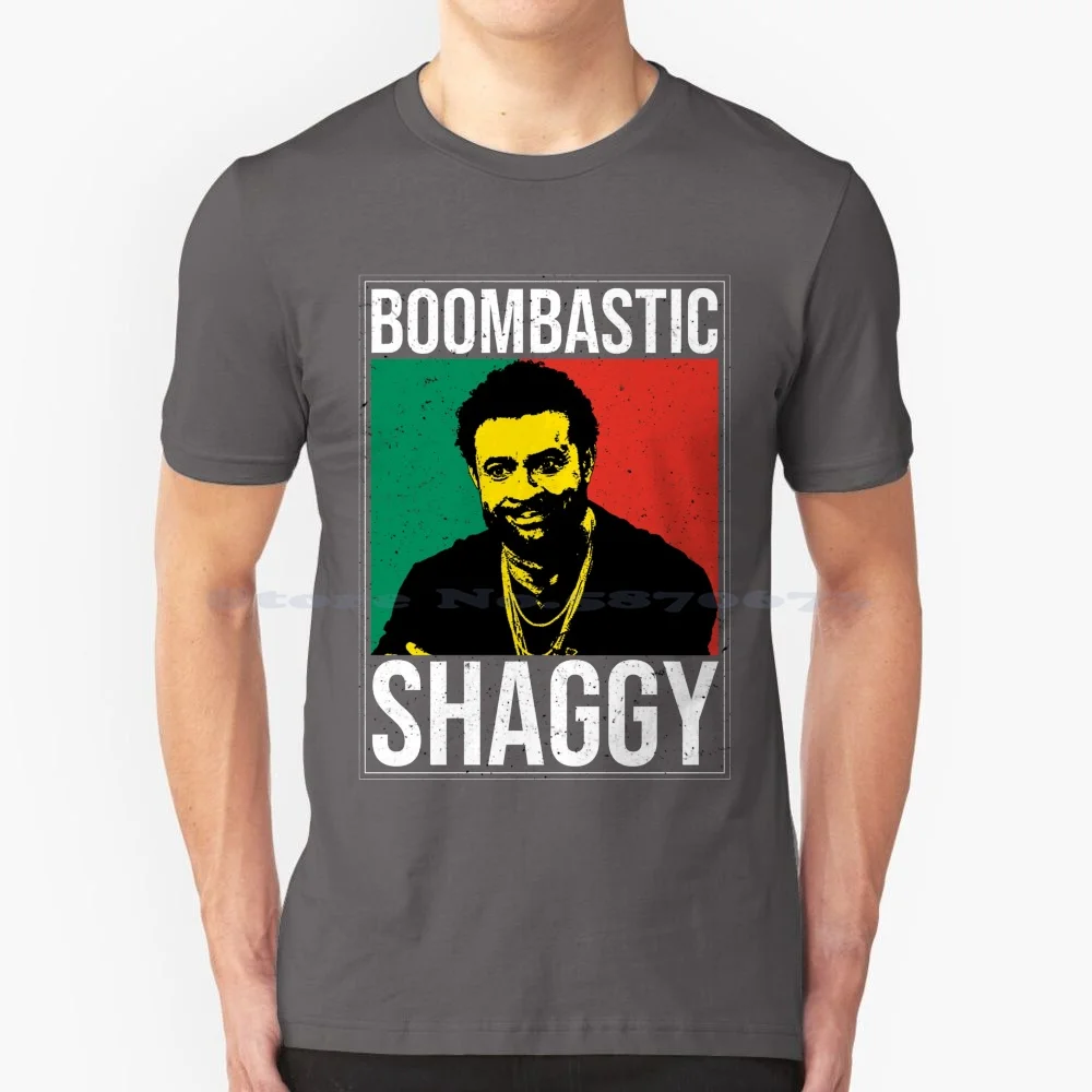 Boombastic-Shaggy Musician T Shirt 100% Cotton Tee Shaggy Musician Boombastic Rastafarian Rasta Movement Reggae Singer Reggae