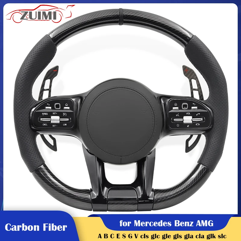 

Real Carbon Car Steering Wheel for Mercedes-Benz AMG cls glc gle gls gla cla W204 W205 W167 W177 W206 W213 W217 W221 W222 W223