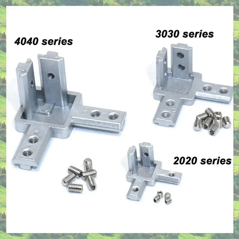 A59Z-32Pc 2020 Series 3 Way End Corner Bracket Connector For European Standard 6Mm T Slot 20X20mm Aluminum Extrusion Profile