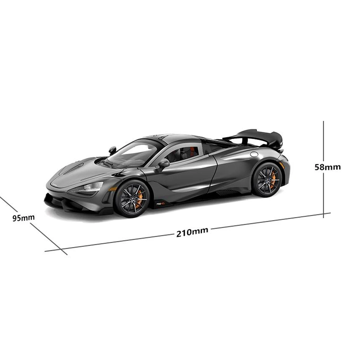 1:22 Scale 720s Car Models Alloy Simulation Model Car Toys with Sound and Light Pull Back Doors Opened Toys for Children Gift