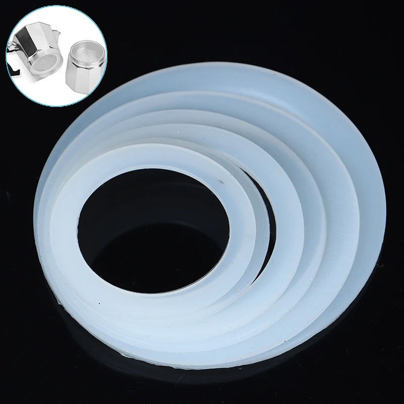 Silicone Seal Flexible Gasket Ring Moka Pot Espresso Kitchen Coffee Makers No Leak Heat Safe