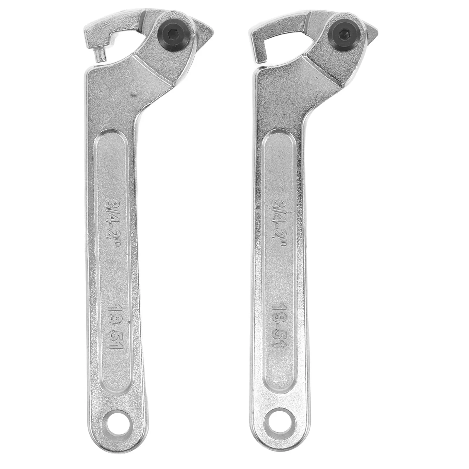 2Pcs Water Meter Cover Hook Wrench Professional Round Nut Spanner with Shock-Absorbing Design for Easy Damage-Free Removal
