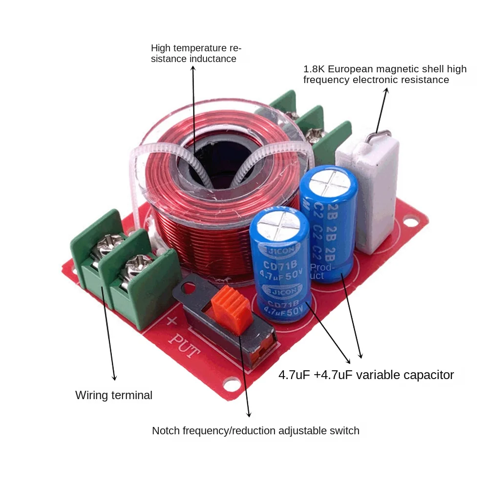 Adjustable LCR Notch Filter Full-Frequency Horn Dedicated Fever-Grade Audio Filter Horn Blocker