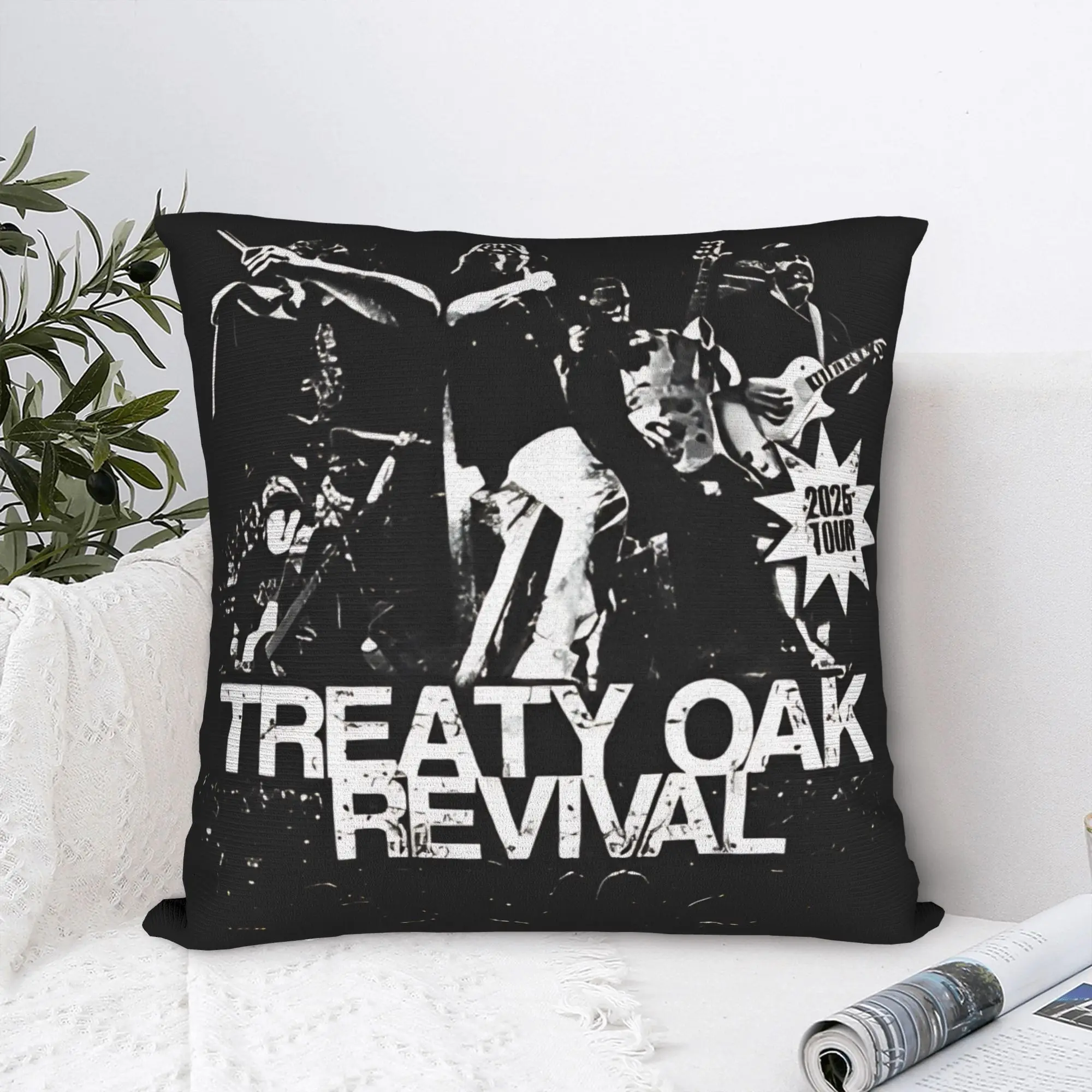 Country Music Band Treaty Oak Revival Pillowcases  Novelty Pillow Case For Sofa Bedroom Home Decor Custom Pillow Cover