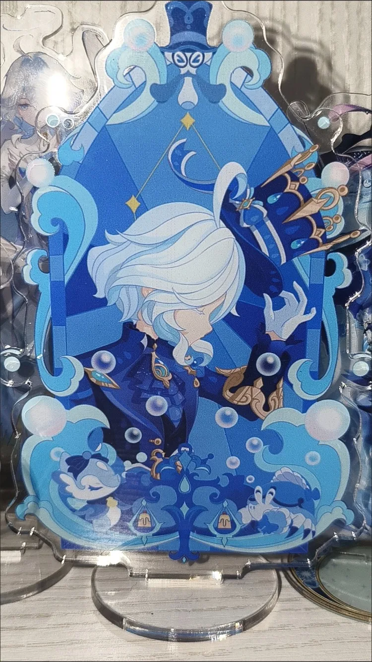 Dōjin Works Genshin تأثير النوافذ الملونة 15 سنتيمتر الاكريليك حامل الشكل البلاستيكية الدائمة نموذج لوحة زخارف مكتب الدائمة علامة المشجعين هدية #5