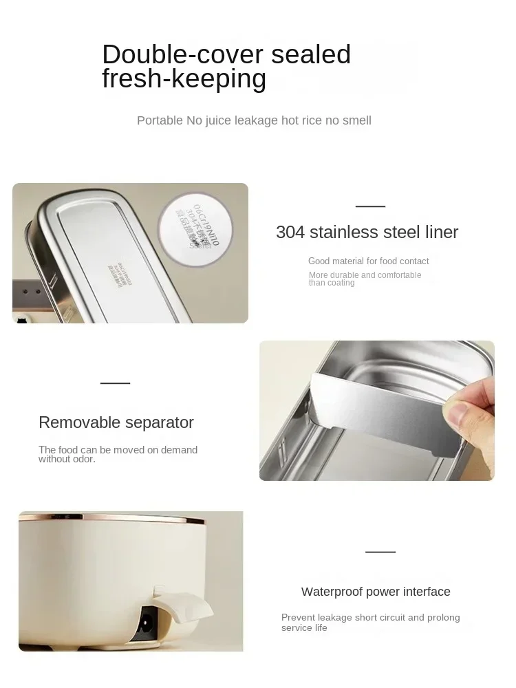 The electric lunch box can be plugged in and heated to keep warm  It is a lunch box for hot meals foroffice workers and students