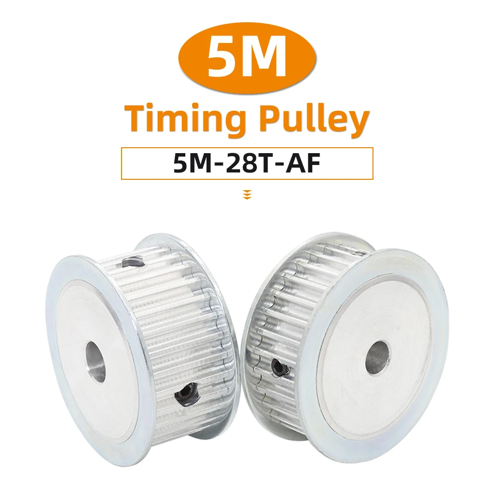 5M Type 28T Alloy Aluminum Pulley Inner Bore 8-20 mm 28Teeth 5mm Pitch 11/16/21/26 mm width AF HTD5M Synchronous Pulley 5M28T