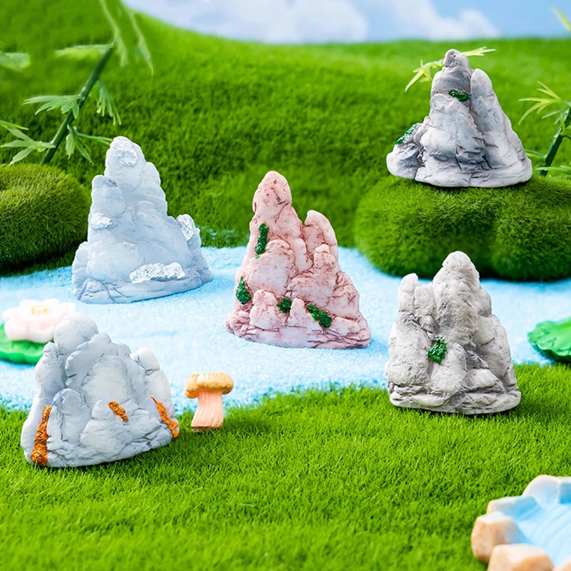 Mini Micro Landscape Simulation Rock Rockery Aquarium Fish Tank Decoration Bonsai Ornaments Fairy Garden Accessories Decoration