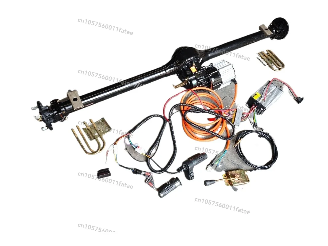 48V Drive Rear Axle, Geared Motor Drive + Neutral Towing, Rubber Boat Tug Rear Axle