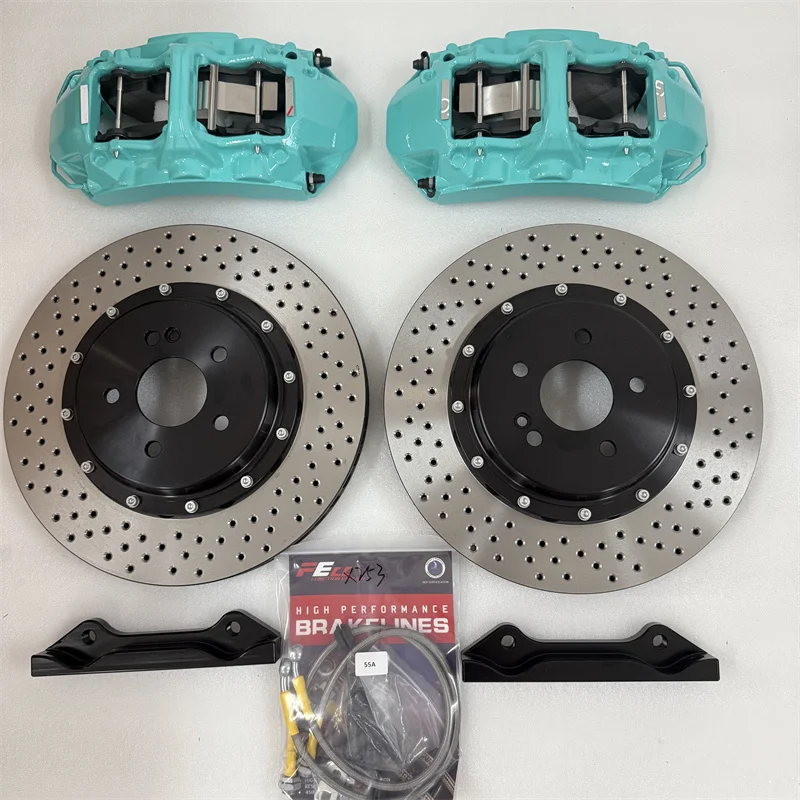 Kit de freno grande de 6 pistones, pinza de freno de 6 ollas para Audi A4 B5 A6 A5 A7 Audi TT Mk2 S3 A4 S5 B8 B9 A6 Q7, nueva BMW E36 E46 E90 E91 E92