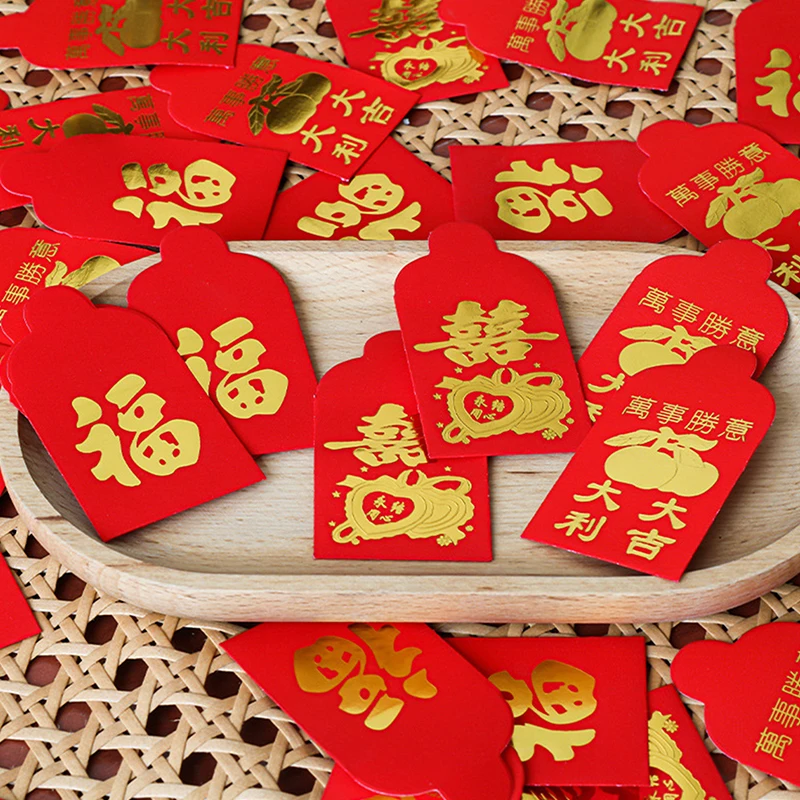 

25pcs Mini Coin Chinese New Year Red Envelopes Creative Cute Lucky Money Bag Hongbao For Wedding Spring Festival Red Packets