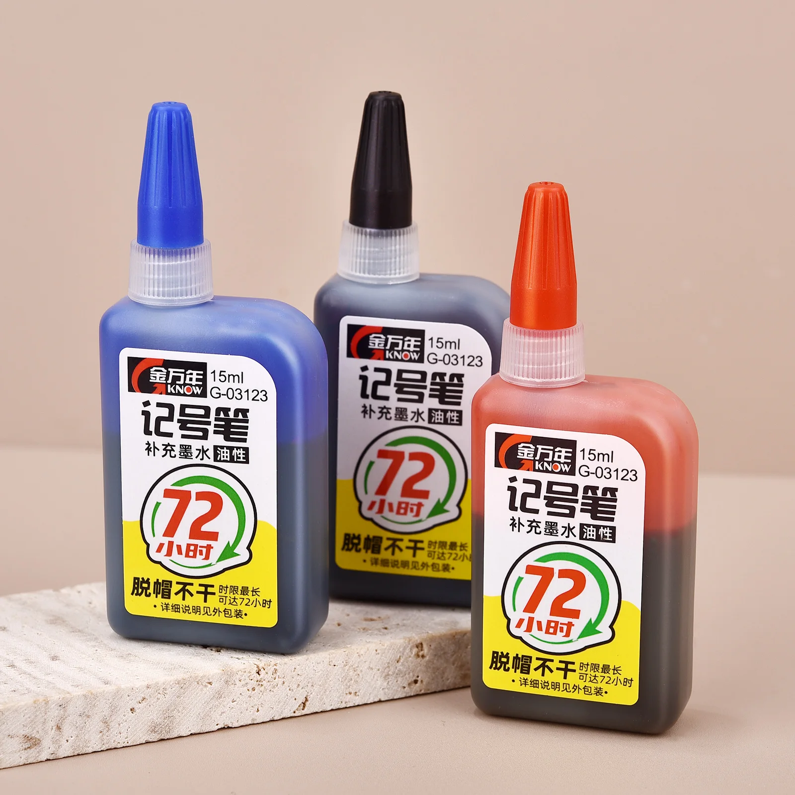 45mm Waterproof Long Head Nib Deep Hole Markers Pen Tile Carpenter Pen Multi-purpose for Woodworking Black/Blue/Red Ink