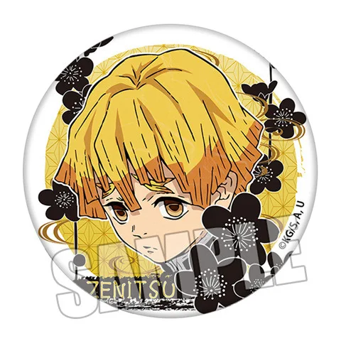 Demon Slayer Kimetsu no Yaiba Shinobu Kocho Mitsuri Kanroji Giyu Tomioka Hashira Anime Cosplay Badge Pin Brooch Collectible view 3