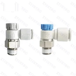 NEW elbow fittings AS1201F Flow control valve Regulator valve Speed control valve gas fitting AS2201-M5-04A/AS3201F-03-12SA
